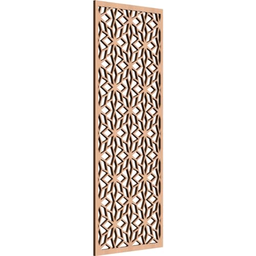 Image of Lake Decorative Pierced Fretwork Wood Wall Panels, 11 3 /8 inchW x 29 3 /8 inchH x 1 /4 inchT, Alder