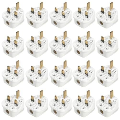 Box of 20 x 13A Plug Tops to BS1363 / Kite Marked