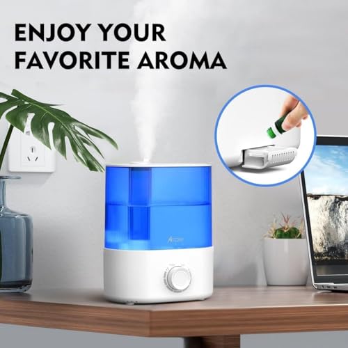 Image of Smart Ultrasonic Humidifier and Aroma Difuser, 5.5L Cool Mist Top Filling Humidifiers for Home & Bedroom The Large Capacity Water Tank Is Designed To Work room moisture BPA-Free Air Humidifier