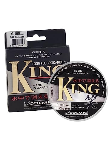 COLMIC KING Schnur 100% FLUOROCARBON Made in Japan - 50 mt. in 0,180 mm