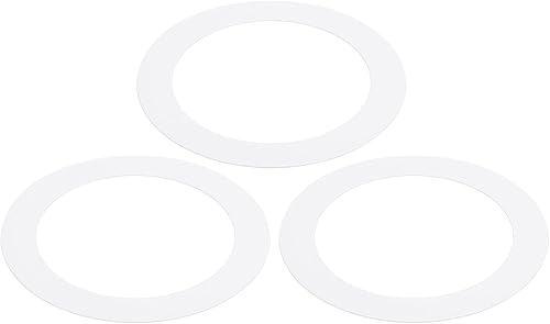 PATIKIL 3.58" ID 4.92" OD Goof Anillos para luz empotrada, paquete de 3 anillos de metal blanco brillante para techo empotrado pared empotrada