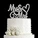 Mrs & Mrs Cake Topper-Wedding and Anniversary Cake Topper,Gay and Lesbian,LGBT Marriage Union,Love is Love (Silver Glitter Acrylic)