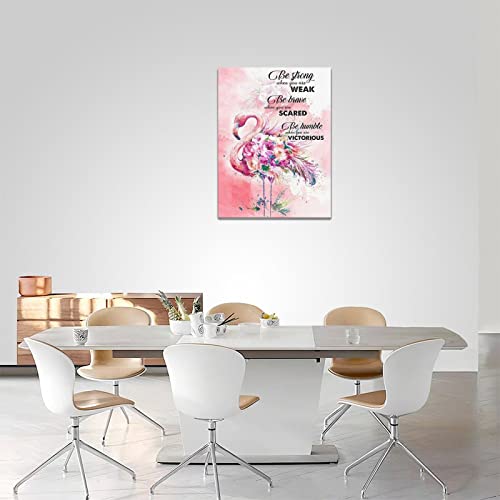 Flamingo Bathroom Decor Wall Art Pink Graffiti Flamingo Pictures Wall Decor Inspirational Quotes Canvas Prints Artwork Painting Modern Home Office Decoration For Girls Room Bedroom Living Room 12"X16" #TOP3