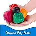 38 PCS Fruits and Vegetables Shopping Basket Play Food Plastic Toys Set, Healthy Farmer's Market Grocery Educational Pretend Play Set for Kids