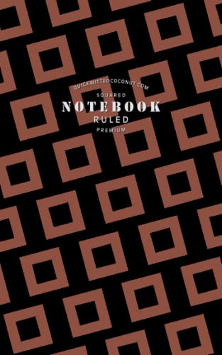 Quick Witted Coconut Squared Ruled Premium Notebook (5x8) (Brownie)