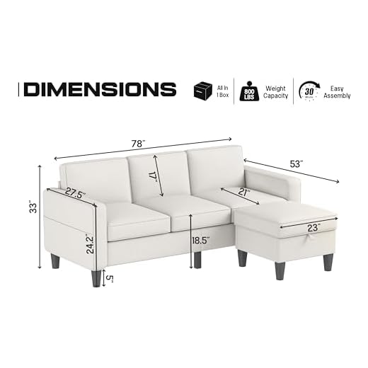 Modern L-Shaped Sectional Sofa with Storage