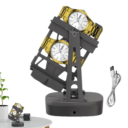Cargador mecánico para relojes, dispositivo de cuerda automática, soporte de exhibición portátil | Mantenimiento eficiente de relojes mecánicos, perfecto para uso comercial y personal con diseño Eleg