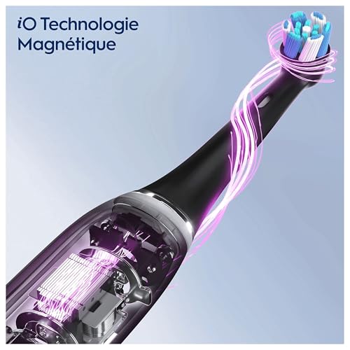 Oral-B iO Elektrische Zahnbürsten, 2 Stück, Schwarz und Rosa, Griffe mit schwarzem und weißem Display, Bluetooth, 3 Aufsteckbürsten – Bild 4