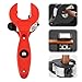 Ratcheting Tubing Cutter, 2 in 1 Close Quarters Tube Compact Cutter, Portable Ratcheting Tubing Cutter Tool for Cutting Copper, PVC, and Soft Metal Pipes (red)