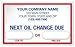 CheckSimple"Next Oil Change Due" Service Stickers, Customized - Static Cling Windshield Labels - Garage Decals (250 Qty)