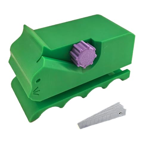 ダンボールカッター 猫 爪研ぎ、猫 ダンボールカッター、段ボールカッター 猫、猫用爪とぎカッターツール(刃10枚付き)、DIY猫用爪とぎ (グリーン)