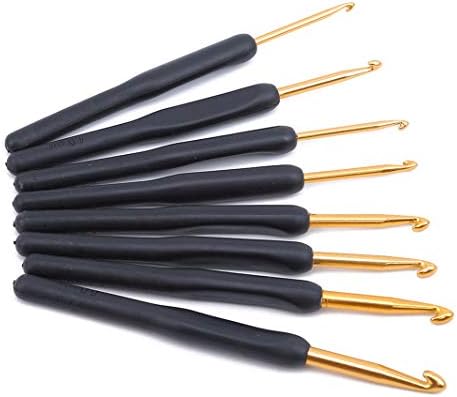 Sperrins 5 Pcs Plastic Handle Single Head Special-Shaped Crochet Hook Sewing Needles Women DIY Craft Knitting Tools red