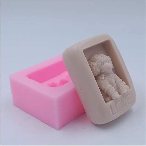 Miniatura 2 de Molde de silicona de elefante 3D hecho a mano molde para hacer velas de jabón fondant gelatina chocolate mousse pastel hornear aromaterapia yeso