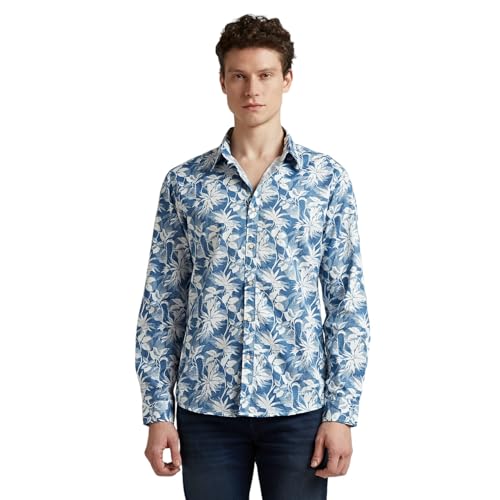 Image of Pepe Jeans Men's Casual Shirt | Trendy Printed Shirt for Men| Regular Fit | Full Sleeve | Available in Plus Size, Cotton
