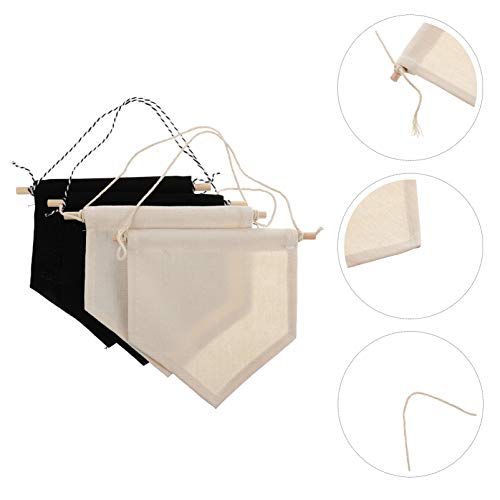 4 Pcs Pendurada Em Tela Em Branco Do Distintivo Banner Pendurado Na Parede Em Branco Banner Decorati