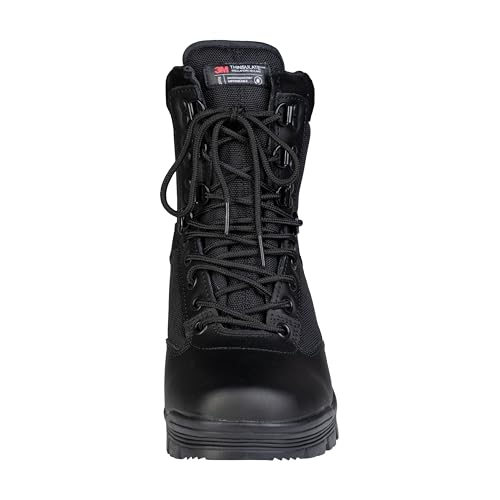 Mil-Tec SWAT Boot Herren • Taktischer Einsatzstiefel mit Thinsulate-Isolierung & EVA-Schaumeinlagen • Glattlederstiefel mit Dämpfung • Rutschfeste Gummisohle für Outdoor, Arbeit & Einsatz