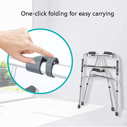 Chodziki na rolkach dla seniorów Chodzik dla seniorów Chodzik dla dorosłych Chodzik pionowy Pionek chodzik z napędem Chodzik ze stopu aluminium (srebrny1 56 * 51 * 74)