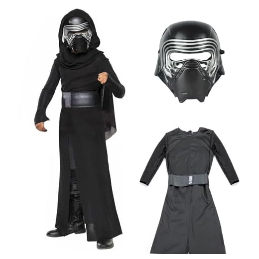 Yearsahrk Kylo Ren Kostüm mit Black Series Maske Kinder Force Alien Awakens Karneval Halloween Kostüm Cosplay Requisiten