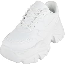 Berness Women Chunky Platform Sneakers Lace Up Fashion Trainers Thick Sole Casual Walking Light Weight Shoes Blair