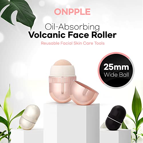 Korean Beauty Oil-Absorbing Volcanic Face Roller, Portable and Reusable Skincare Tool for Oily Skin, Shine Control, Oil Absorber tool for Face - Image 3