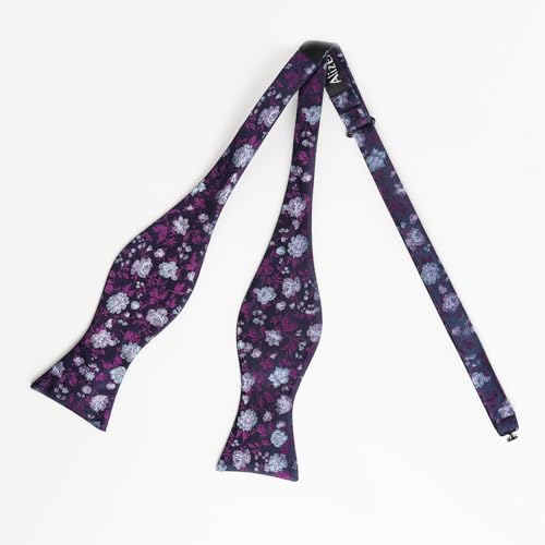 Image of Alizeal Mens 2pcs Floral Pattern Bow Tie Set