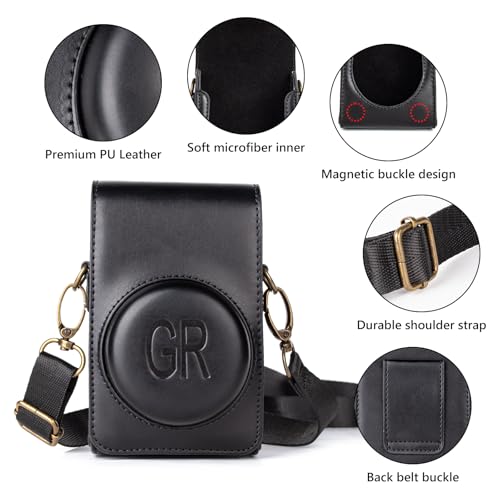 Funda protectora para cámara Ricoh GR serie negro miniatura 4