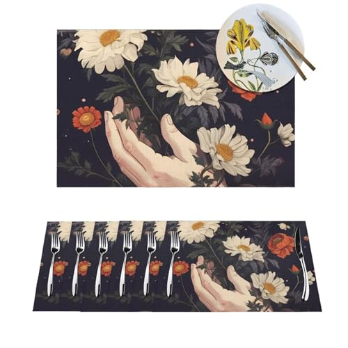 Sets de table lavables PVC tissé anti-tache pour protéger la table - 2