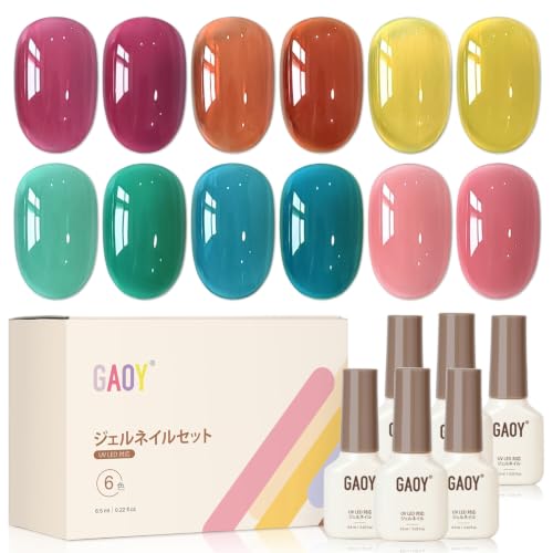Amazon.co.jp: GAOY ジェルネイル: 6色セット