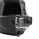 Motorcycle Helmet Chin Strap Mount Compatible with GoPro Hero 9, 8, 7, (2018), 6 5 4 3, Hero Black, Session, Xiaomi Yi, SJCAM （Black）