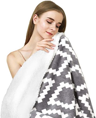 YUUHUM Ultra Soft Sherpa Fleece Throw Blanket Couch Sofa Plush Fuzzy Blanket (Throw 50"x60", Gray)