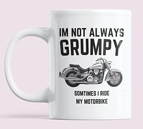 Millhouse Prints Motorbike Mug, Ceramic, 11 oz, White, Novelty, Motorcycle, Hot Drinks, Home, Adult, 11 Fluid Ounces - Image 4
