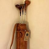  Retro Reborn Bolsa de golf de cuero auténtico estilo vintage