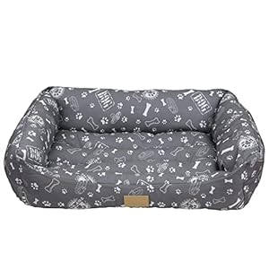 TIENDA EURASIA – Cama de Perro, Cama para Perros Grandes, Medianos y Pequeños, Divertida Cama Perro de Poliester con Interior con Comodas Fibras de Algodon (80 x 60 cm)