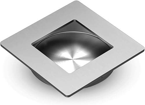 Miniatura 9 de homdiy MC009-70BK - Manija para puerta corrediza de armario, paquete de 15 manijas cuadradas para puerta empotrada, color negro, manijas de cajón