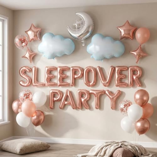 Pajama Party Sleepover Party Sign Balloons Sleepover Spa Party Decoration
