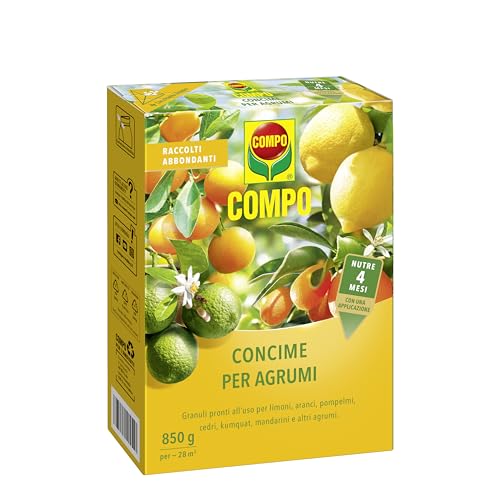 COMPO Concime a Lenta Cessione per Agrumi, Granuli Pronti all'Uso, Con Misurino Dosatore, 850 g