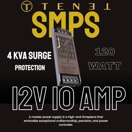 TENET SMPS 12V 120W 10A Power Supply - IP-54 Ideal for LED Signage, Strip Lights, Decorative Lighting, CCTV Surveillance, Industrial Automation,... - Image 2