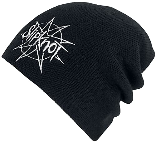 Bonnet noir Slipknot Logo unisexe en coupe standard 100% polyacrylique