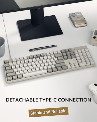 Image of Keychron C2 Pro Wired Mechanical Keyboard with 8K Hz Polling Rate, Full Size Custom RGB Backlit Hot-Swappable, Non-Shine Through PBT Keycaps Compatible with Mac Windows Linux