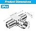 2PCS 2 in 1 Out Coaxial Cble Splitter, F Type RG6 Male to Dual F Female Coax Splitter, 3-Way Coaxial Cable Connector for Video Cables, TV Antenna SatelliteTuner, TV, Satellite, Antenna and Cable Box