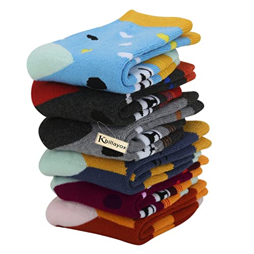 Image of Khillayox Kids Warm Woolen Winter Ankle Socks for Baby Boys and Girls - Thick Terry Towel Socks Pack of 6