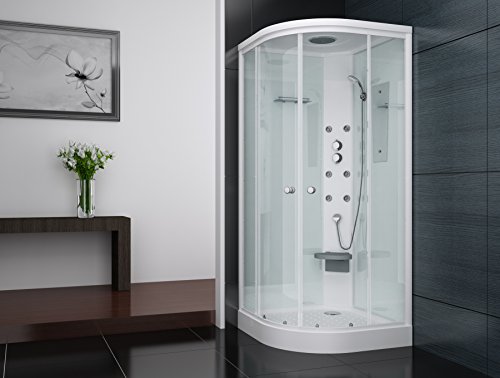 Duschkabine Duschtempel Weiss 90×90 Duschkabine mit Regendusche