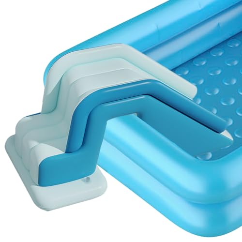Tobogán Piscina Infantil - Deslizador Hinchable Plegable para Piscinas - Rampa Antideslizante Montaje Rápido Parque Acuático Flotante Relajación Familiar Cumpleaños Estanque