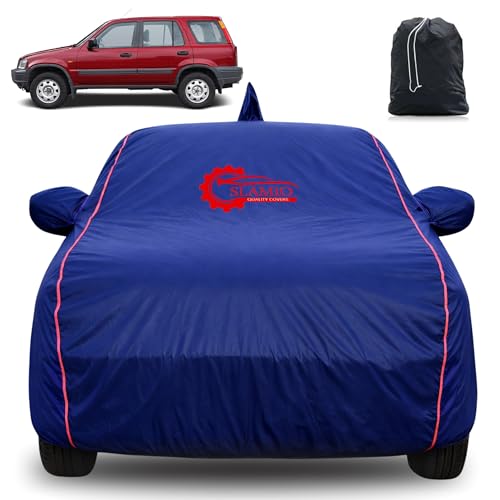 Image of 100% Waterproof Car Cover for Honda's CRV 2002-2005 | All-Weather, Dustproof & UV Protection | Heavy-Duty 3-Layer Fabric | Custom Fit with Mirror & Antenna Pocket | Navy Blue