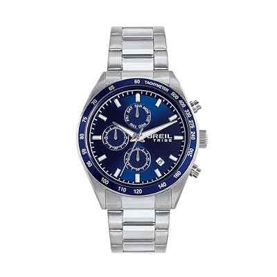 Breil, Collezione Echo, Cronografo Uomo, Cassa in Acciaio con Finitura Bilux, Lunetta con Disco in Alluminio, Quadrante con Effetto Sunray, Indici e Sfere Luminous, Cassa 42 mm