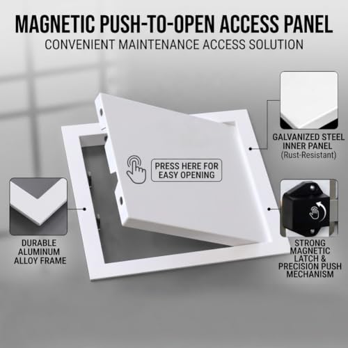 Puerta de acceso de aluminio blanca para techos y paredes de baños modernos 3