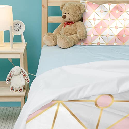 Housse de couette géométrique et 2 taies d'oreiller pour lit double
