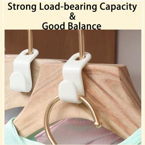 30 Stück Kleiderbügel Platzsparend,Kleiderbügel Haken Platzsparende Verbindungshaken Mehrfach aus Kunststoff für Kleiderschrank Organizer (Weiß)