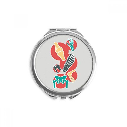 Miroir de poche structure osseuse multicolore pour vos retouches maquillage en déplacement