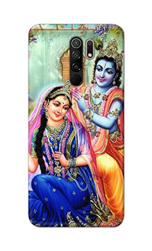 Image of Printed Hard Back Cover Case for Mi Redmi 9 Prime Back Cover (Radha Krishna) -1803